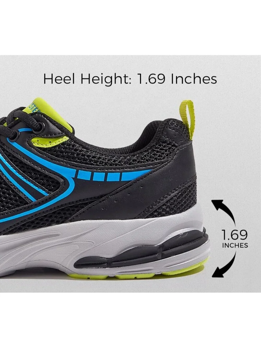 Men's Black Mesh Breathable Fashion Sneakers Non Slip Comfortable Running Shoes